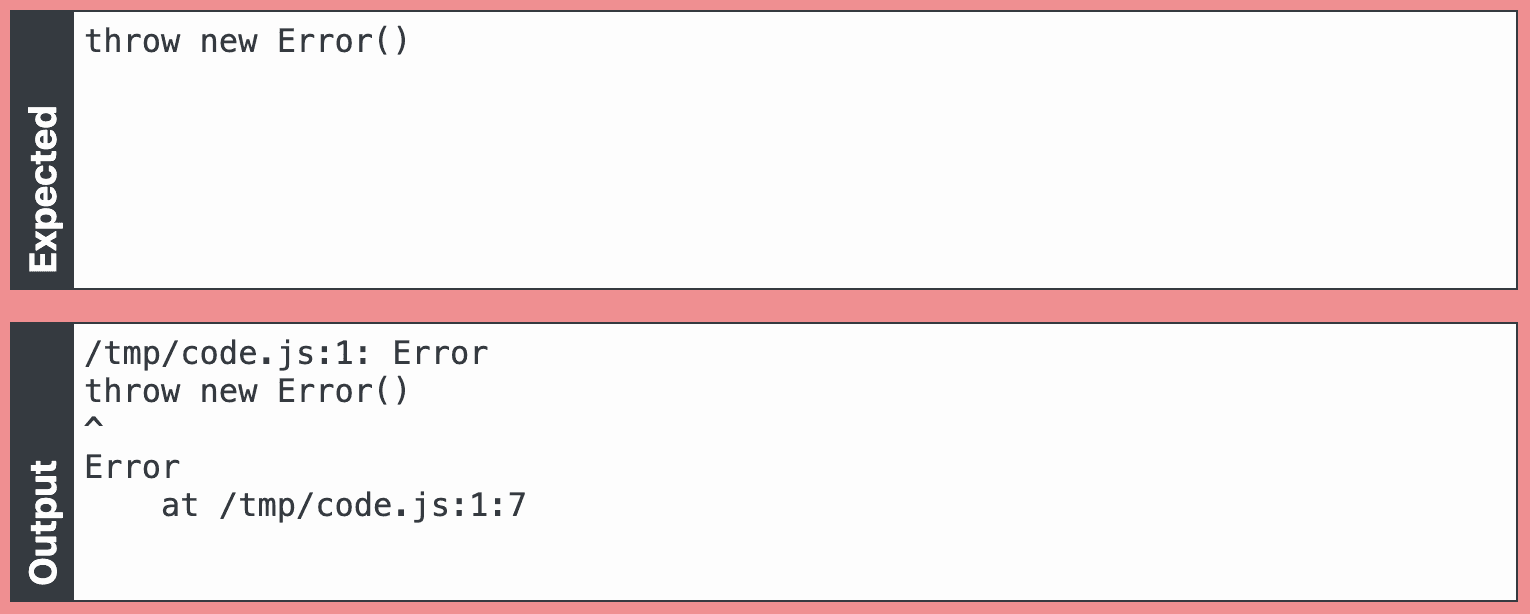 The challenge naturally failed because when the code runs, it doesn't print itself